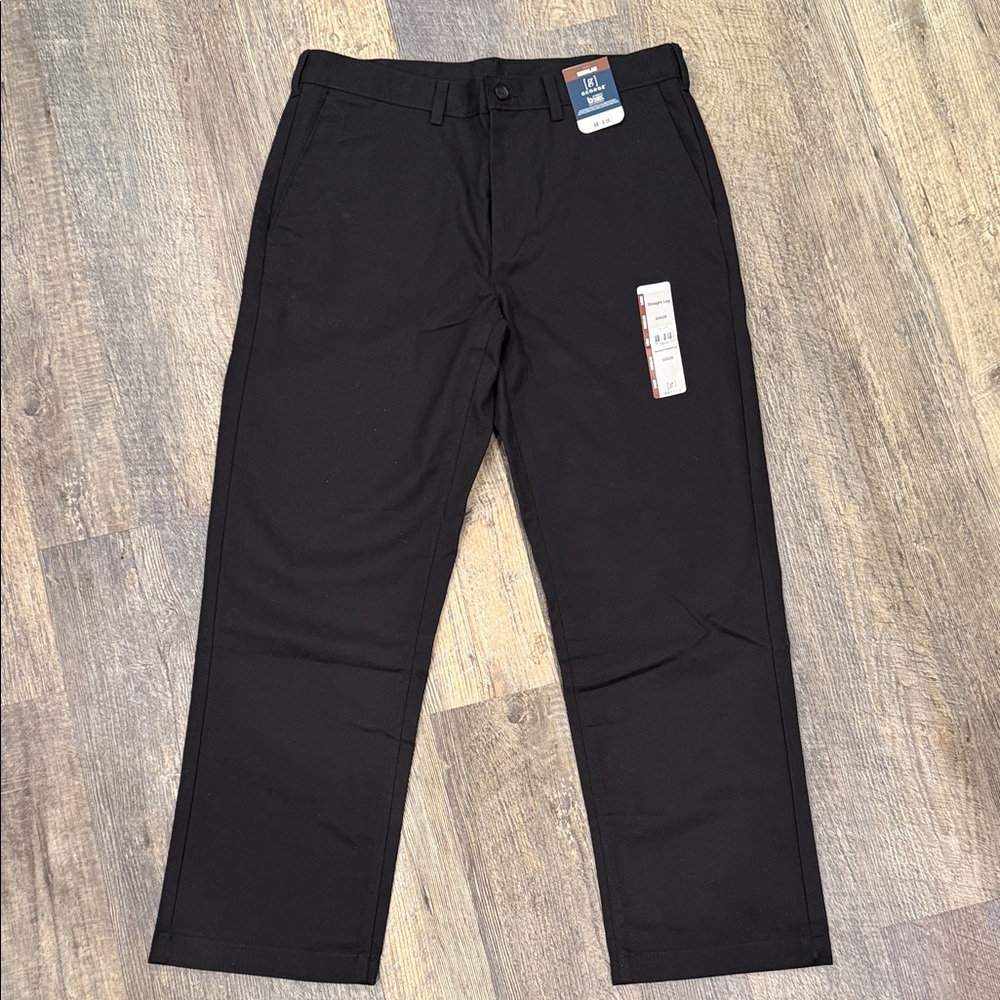 George Men's Classic Black Khakis Dress Pants Size 34x29